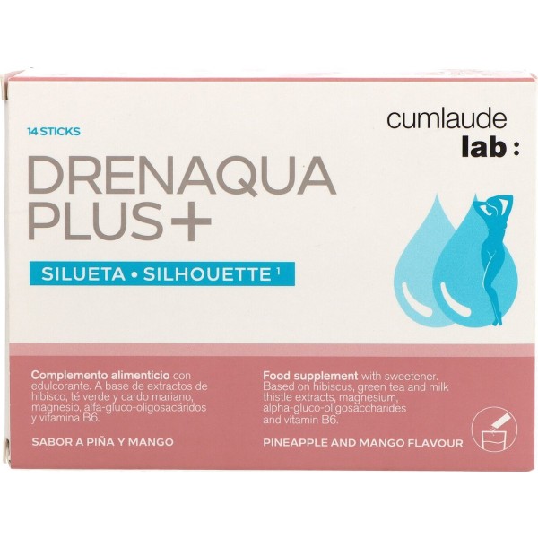 Cumlaude Lab Drenaqua Plus+ Silueta Sabor Piña y Mango 14 Sticks